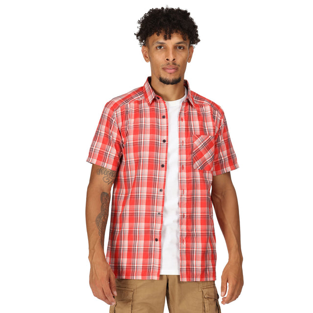 Regatta Mens Mindano VII Short Sleeve Check Shirt