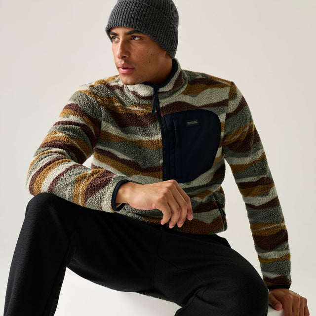 Regatta Mens Frankie Borg Half Zip Fleece Jacket