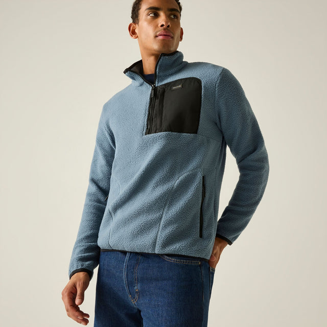 Regatta Mens Frankie Borg Half Zip Fleece Jacket
