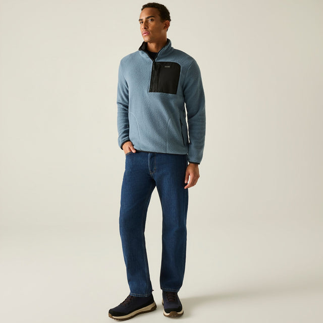 Regatta Mens Frankie Borg Half Zip Fleece Jacket