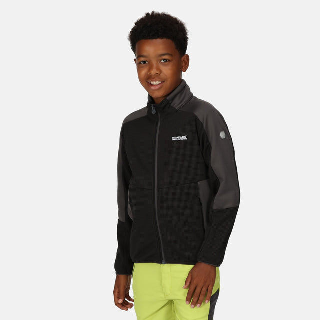 Regatta Kids Highton IV Full Zip Stretch Fabric Fleece Jacket