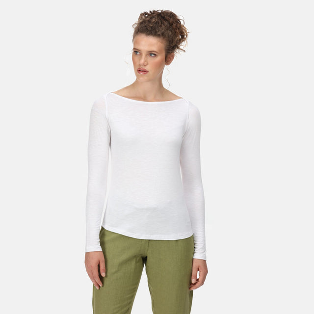 Regatta Womens Lakeisha Boat Neck Long Sleeve Top T Shirt