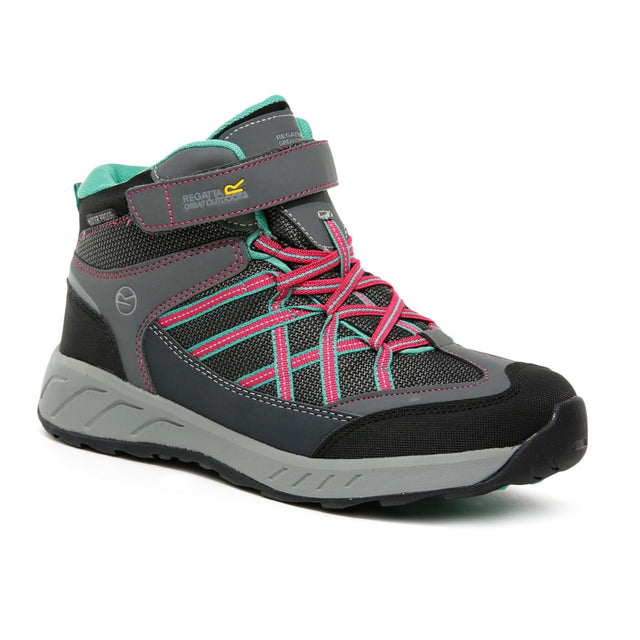 Regatta Kids Samaris V Mid Junior Hiking Velcro Waterproof Boots
