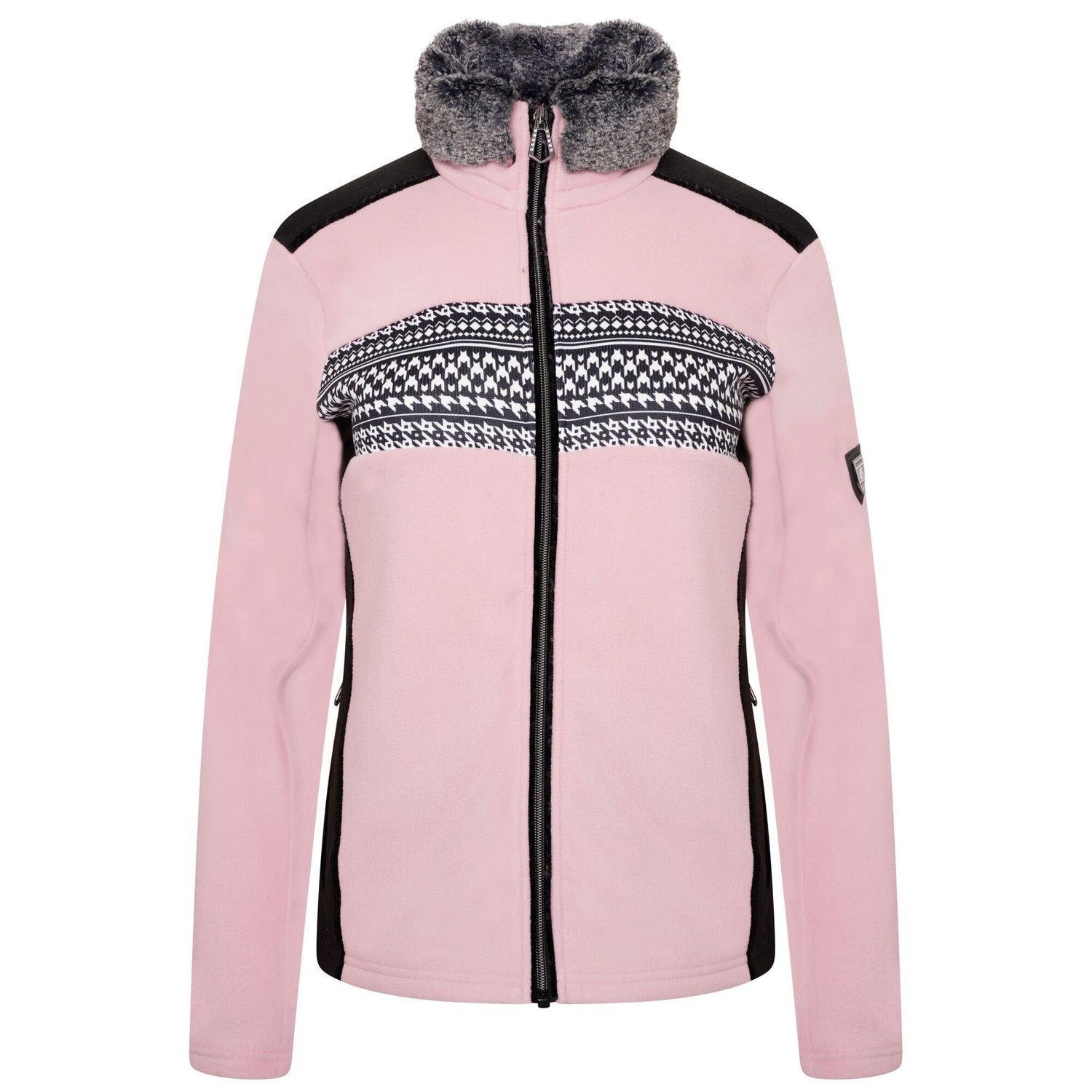 Dare2b Womens Engross Faux Fur Trim Full Zip Sweater