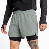 Dare2b Mens Recreate II 2 in 1 Gym Running Active Lined Shorts