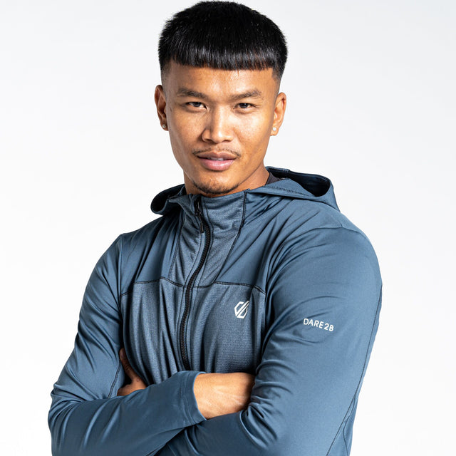 Dare2b Mens Revive II Lightweight Full Zip Stretch Hooded Jacket