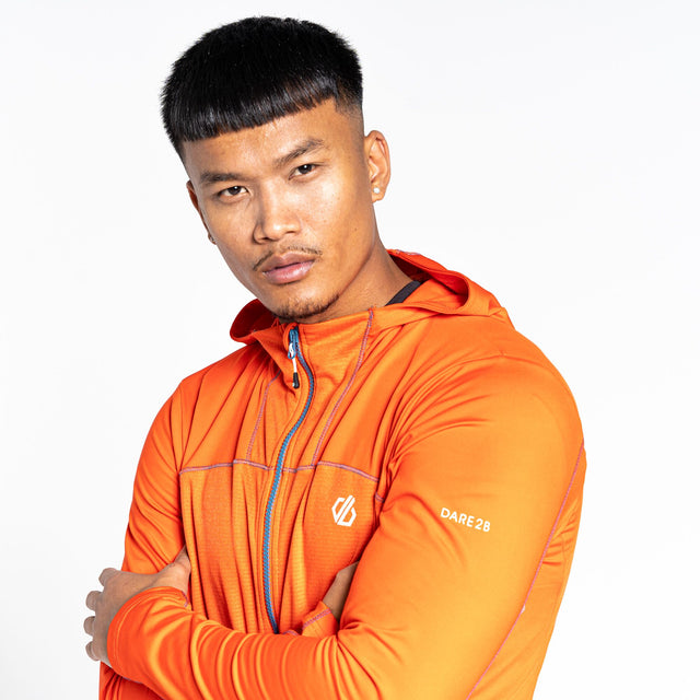 Dare2b Mens Revive II Lightweight Full Zip Stretch Hooded Jacket