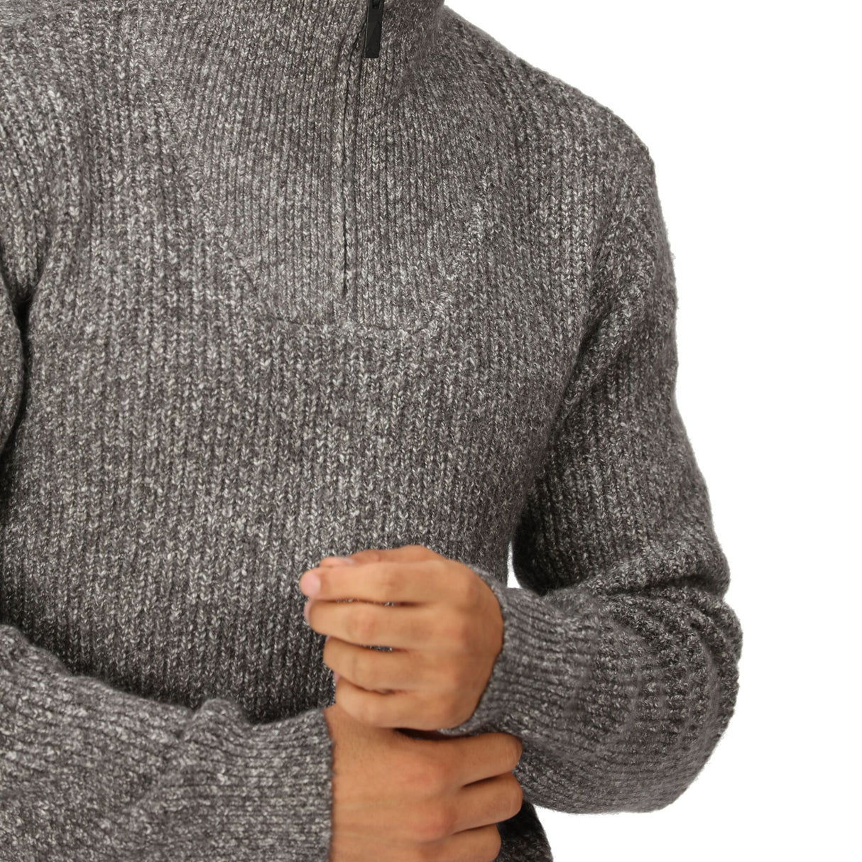 Regatta Mens Kaison Knitted Jumper Half Zip Fleece Jacket