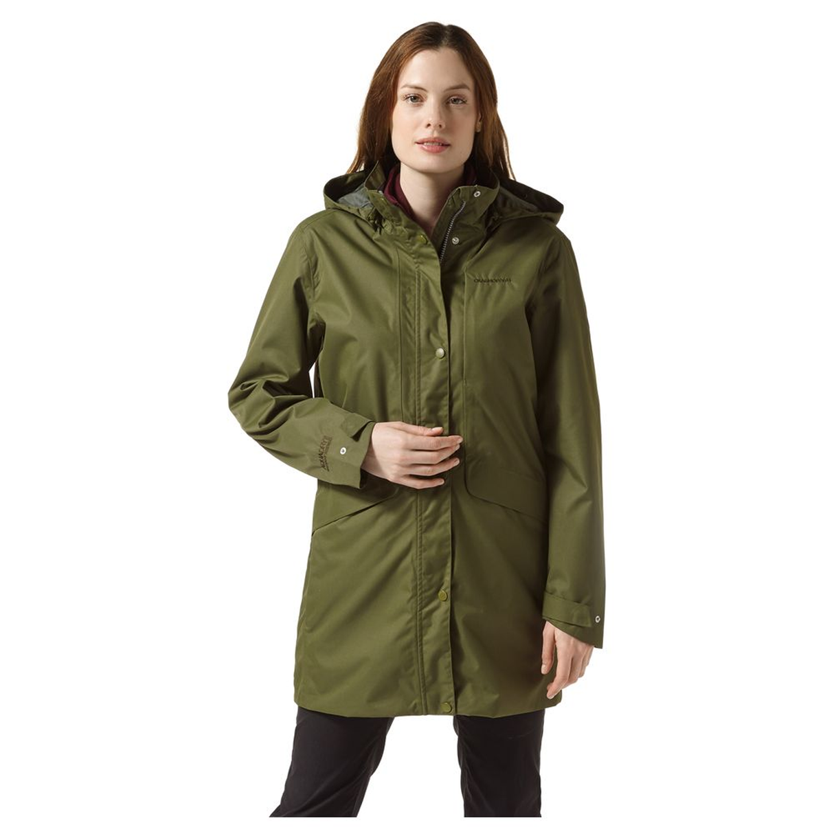 Craghoppers Womens Aird Long Hooded Waterproof Jacket