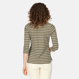 Regatta Womens Bayla 3/4 Sleeved Top Striped T Shirt