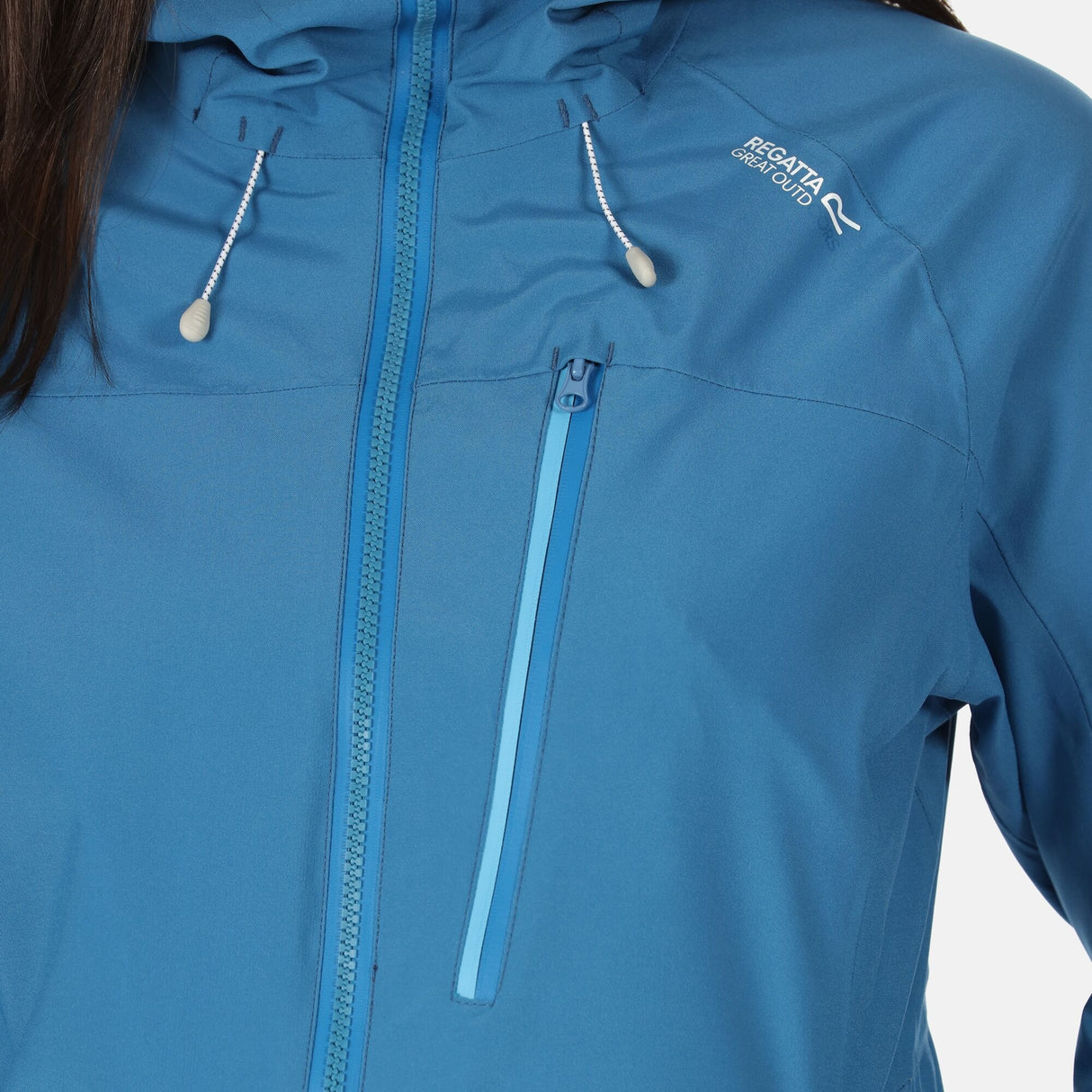 Regatta Womens Britedale Waterproof Breathable Jacket - LED Torch On Hood