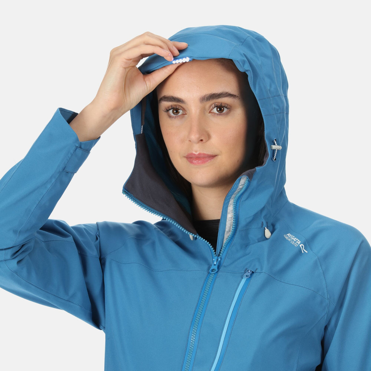 Regatta Womens Britedale Waterproof Breathable Jacket - LED Torch On Hood