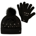 Dare2b Womens Crystal Clear Fleece Lined Hat and Gloves Set