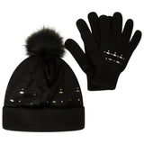 Dare2b Womens Crystal Clear Fleece Lined Hat and Gloves Set