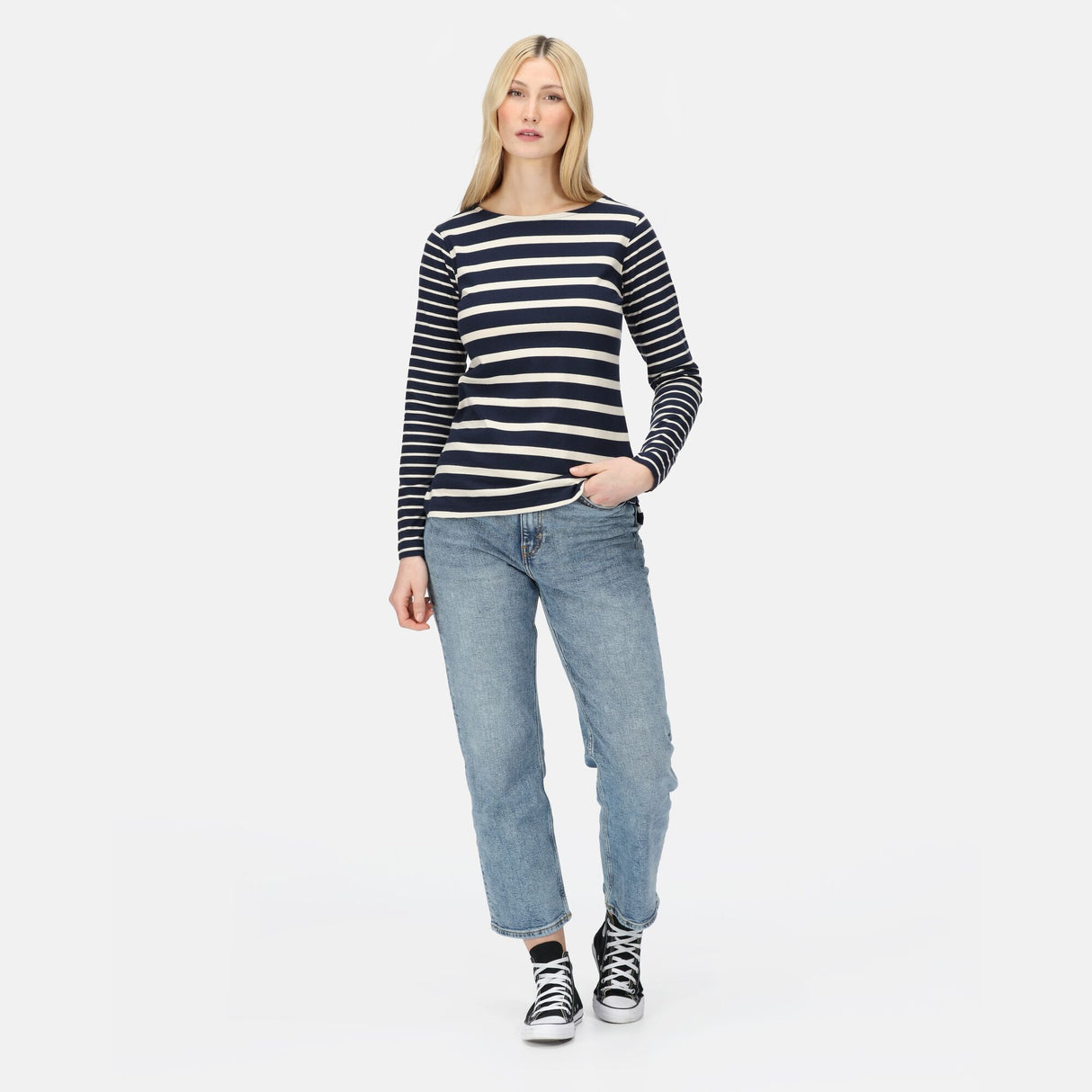 Regatta Womens Farida Striped Long Sleeved T Shirt