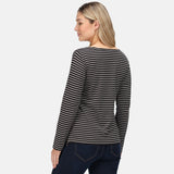 Regatta Womens Fernanda Striped Long Sleeve Top Cotton T Shirt