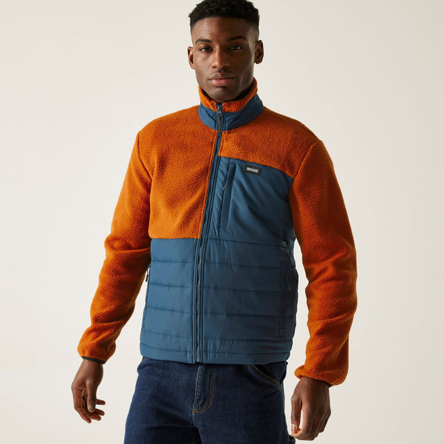 Regatta Mens Frankie Borg Full Zip Hybrid Fleece