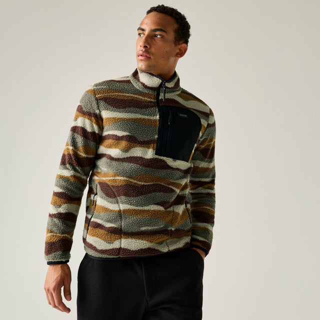 Regatta Mens Frankie Borg Half Zip Fleece Jacket