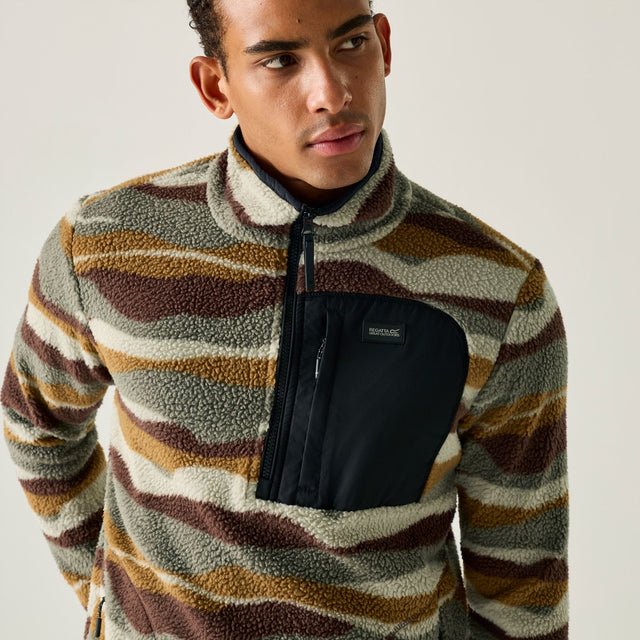 Regatta Mens Frankie Borg Half Zip Fleece Jacket