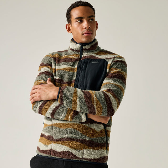 Regatta Mens Frankie Borg Half Zip Fleece Jacket