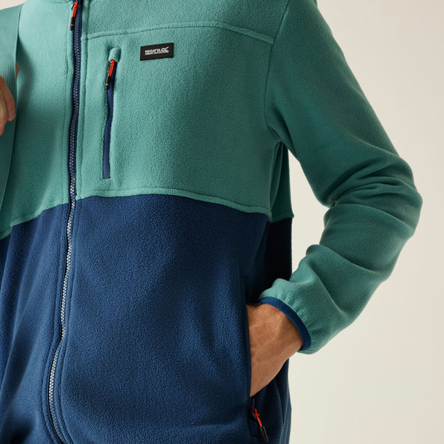 Regatta Mens Frankie Colour Block Full Zip Fleece Jacket