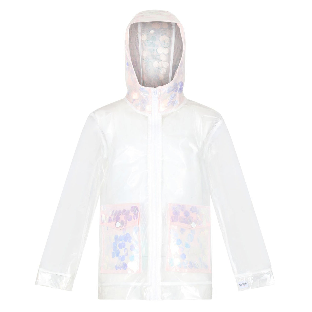 Regatta Kids Hallow Transparent Lightweight Waterproof Jacket