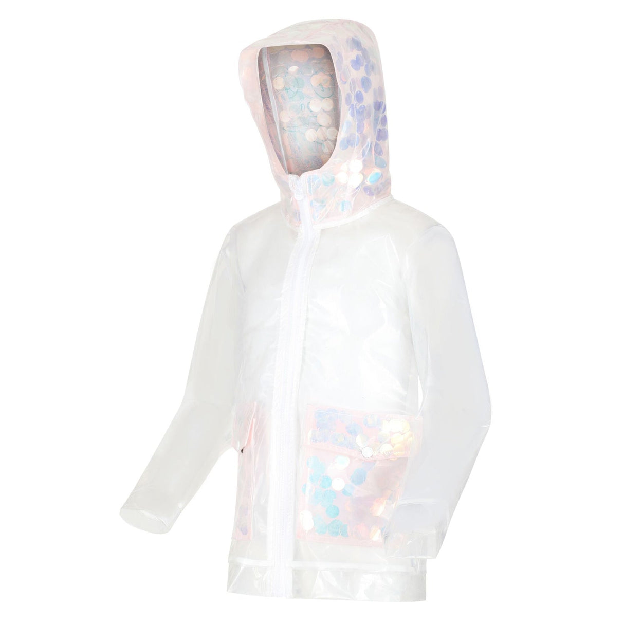 Regatta Kids Hallow Transparent Lightweight Waterproof Jacket