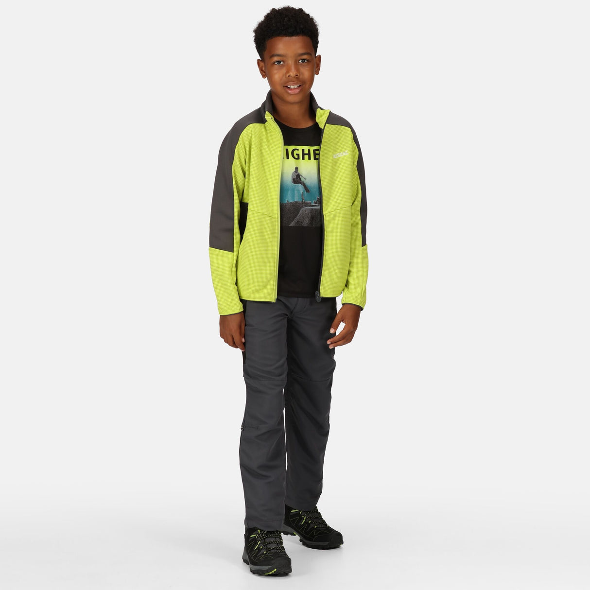 Regatta Kids Highton II Full Zip Stretch Fabric Fleece Jacket