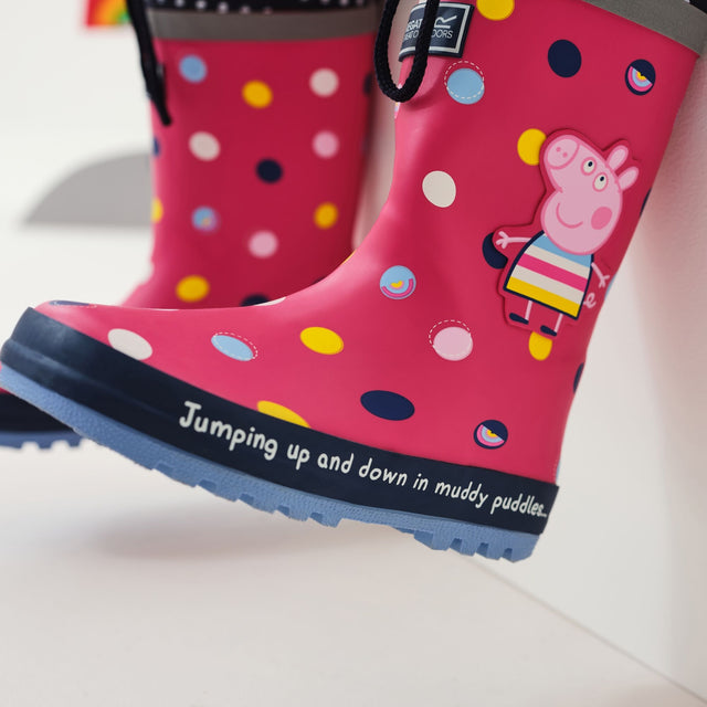 Regatta Kids Peppa Pig Splash Wellies Waterproof Wellington Boots