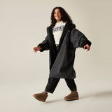 Regatta Kids Fur Trim Hooded Waterproof Pro Dry Changing Robe