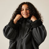 Regatta Kids Fur Trim Hooded Waterproof Pro Dry Changing Robe