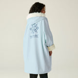 Regatta Kids Fur Trim Hooded Waterproof Pro Dry Changing Robe