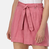 Regatta Womens Sabela Paper Bag Waist Drawstring Cotton Shorts