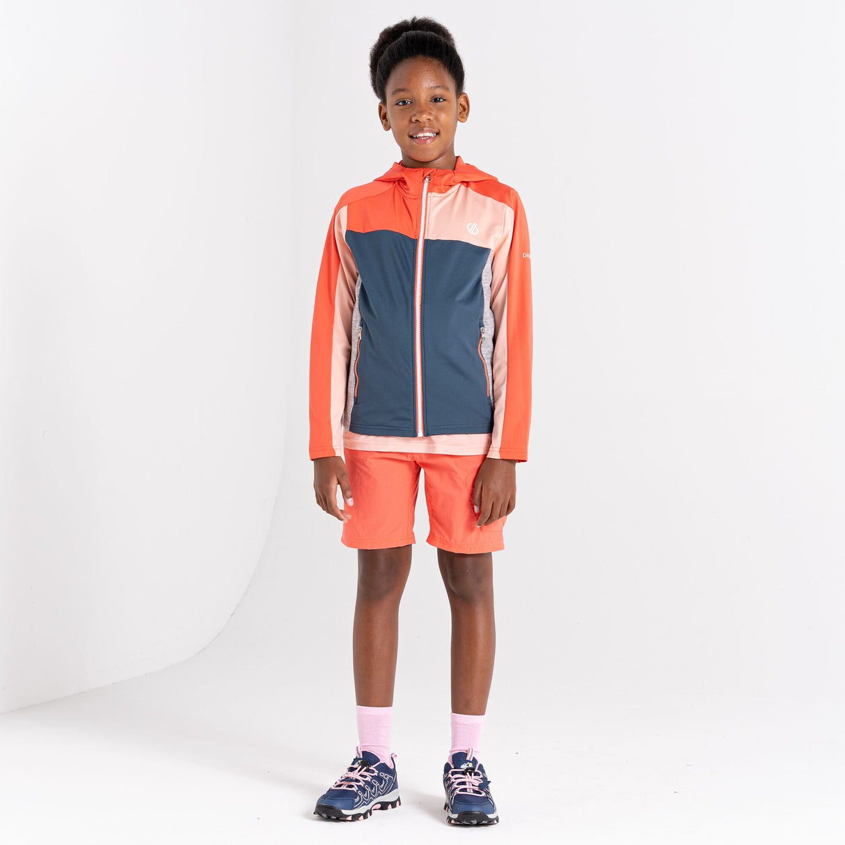 Dare2b Kids Thriving Hooded Core Stretch Midlayer Softshell Jacket