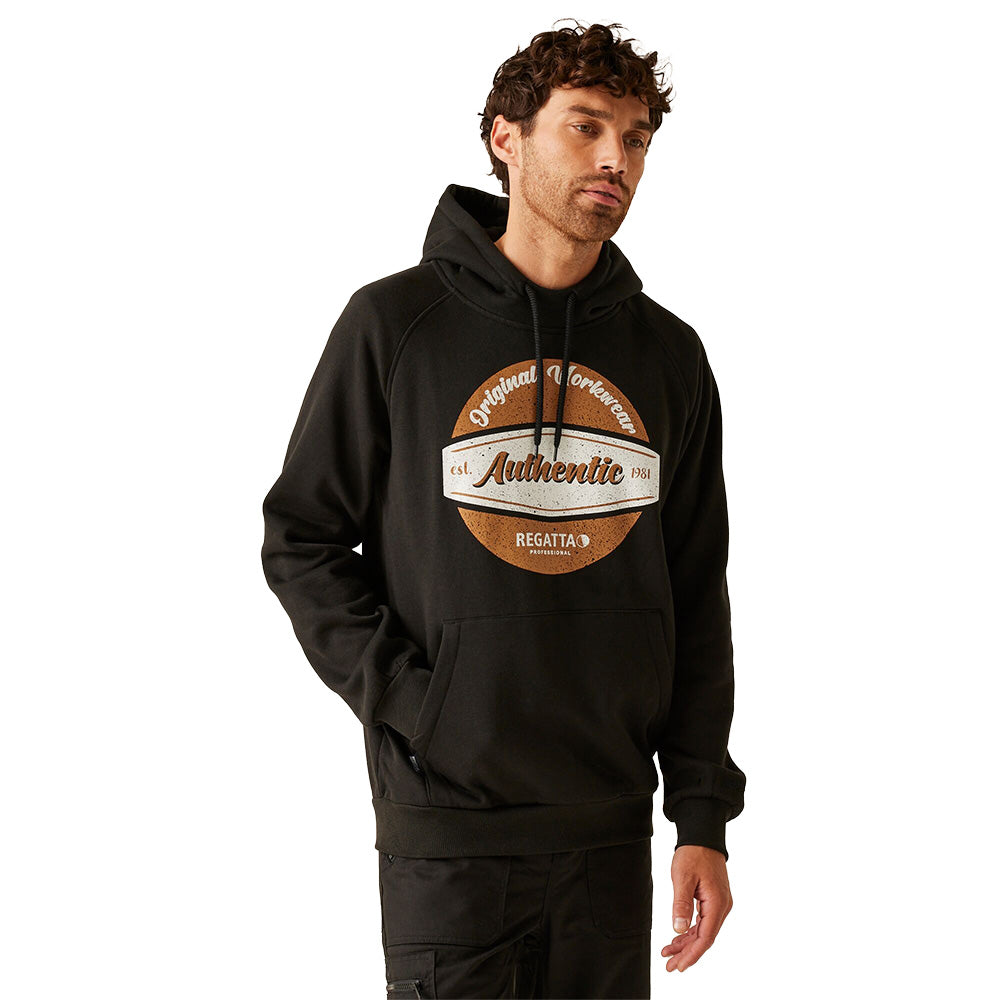 Regatta Mens Original Graphic Print Workwear Casual Hoodie