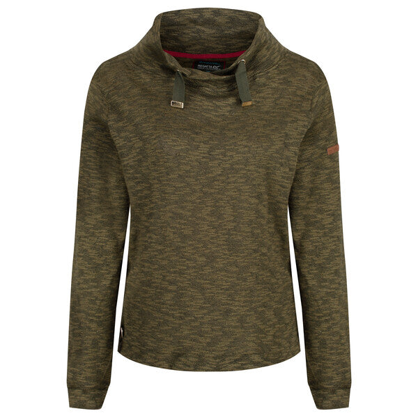 Regatta Womens Celestia Wrap Over Neck Pullover Fleece Jumper Sweater